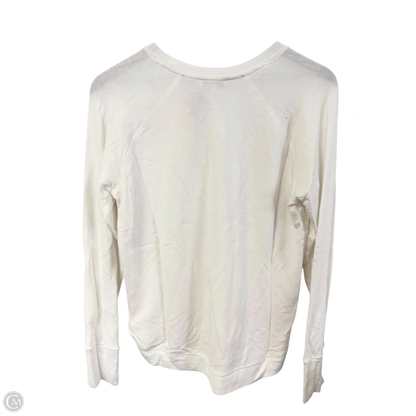 Athletic Top Long Sleeve Crewneck By Athleta In White, Size: S
