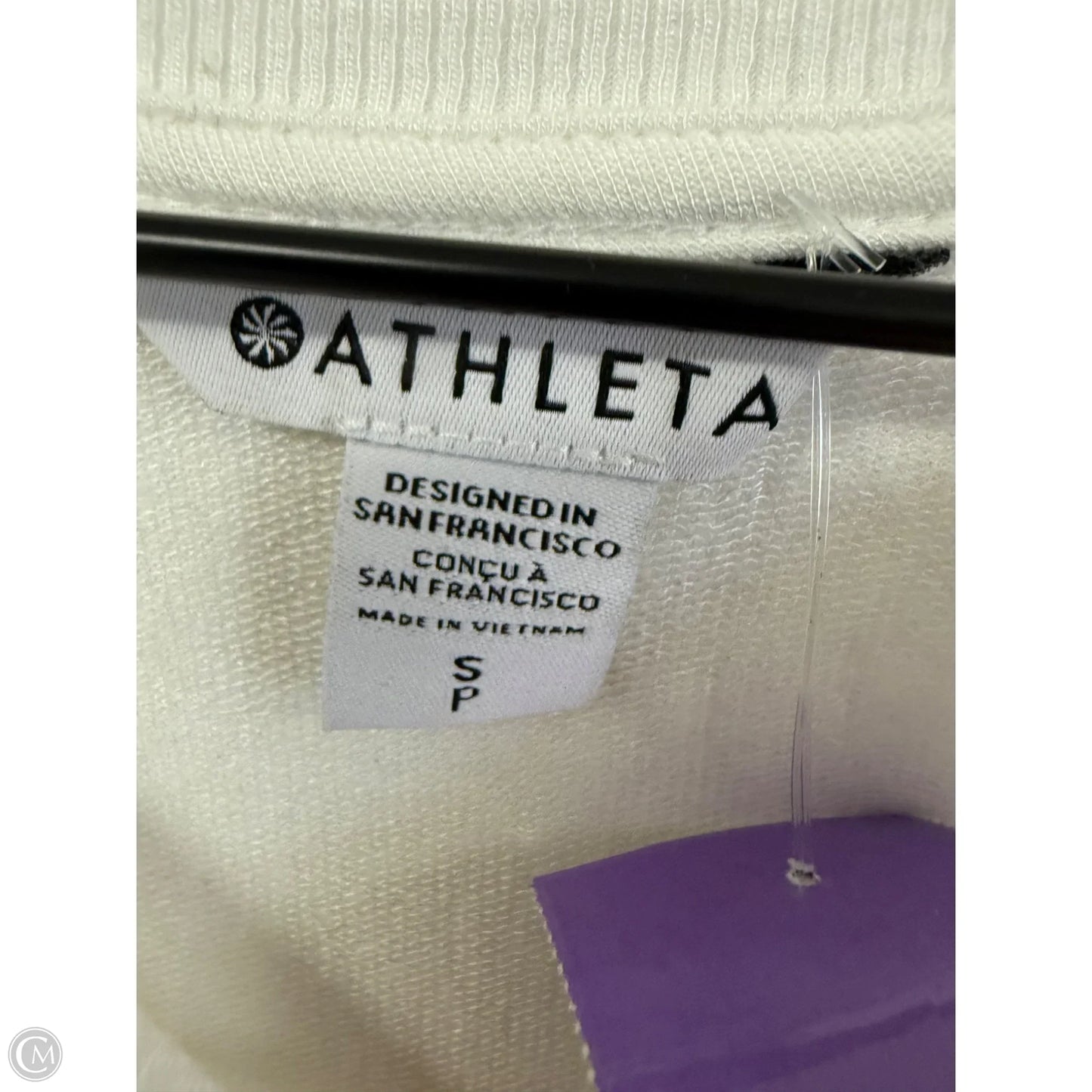 Athletic Top Long Sleeve Crewneck By Athleta In White, Size: S