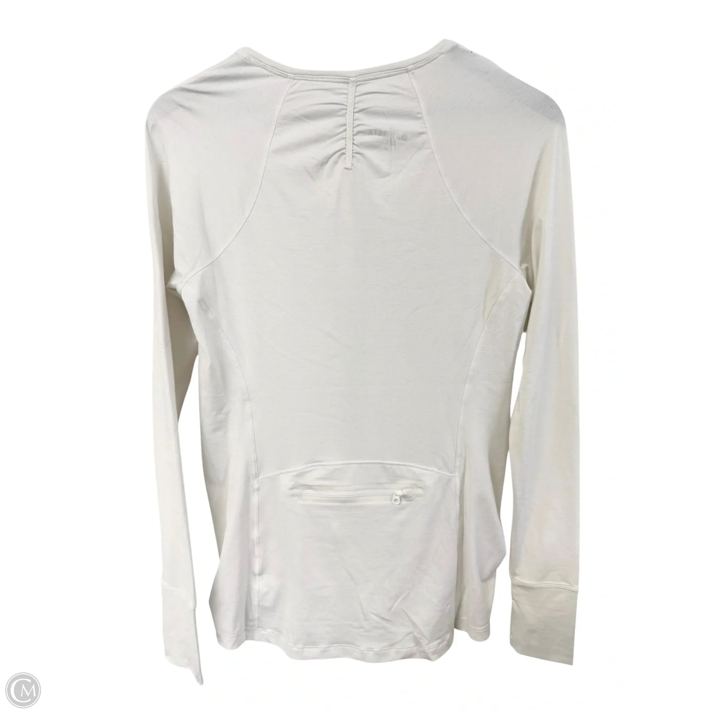 Athletic Top Long Sleeve Crewneck By Athleta In White, Size: M