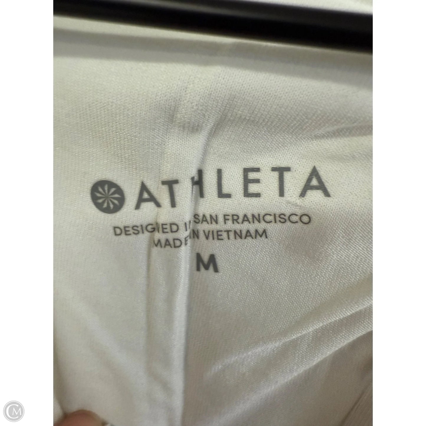 Athletic Top Long Sleeve Crewneck By Athleta In White, Size: M
