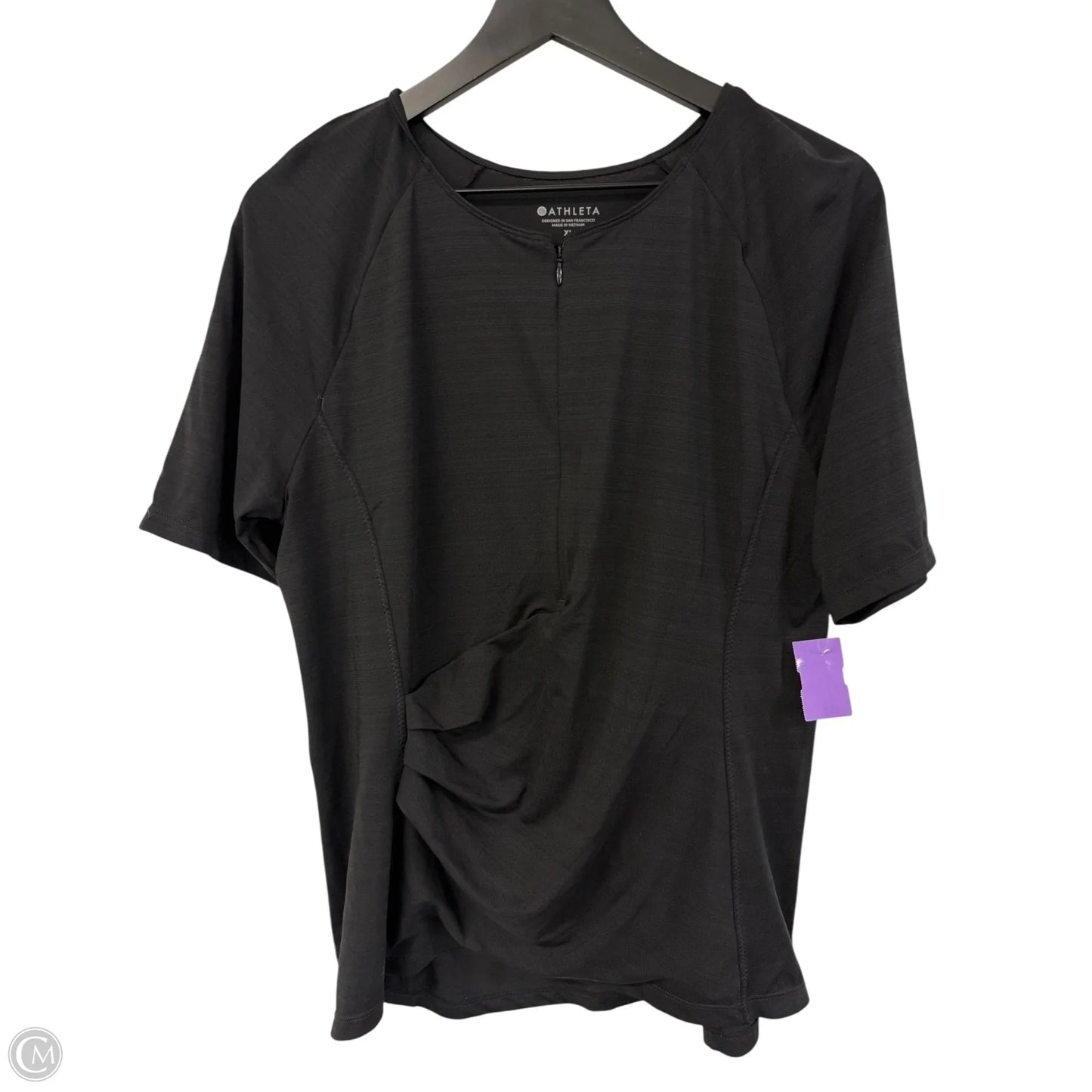 Athletic Top Long Sleeve Crewneck By Athleta In Black, Size: Xl