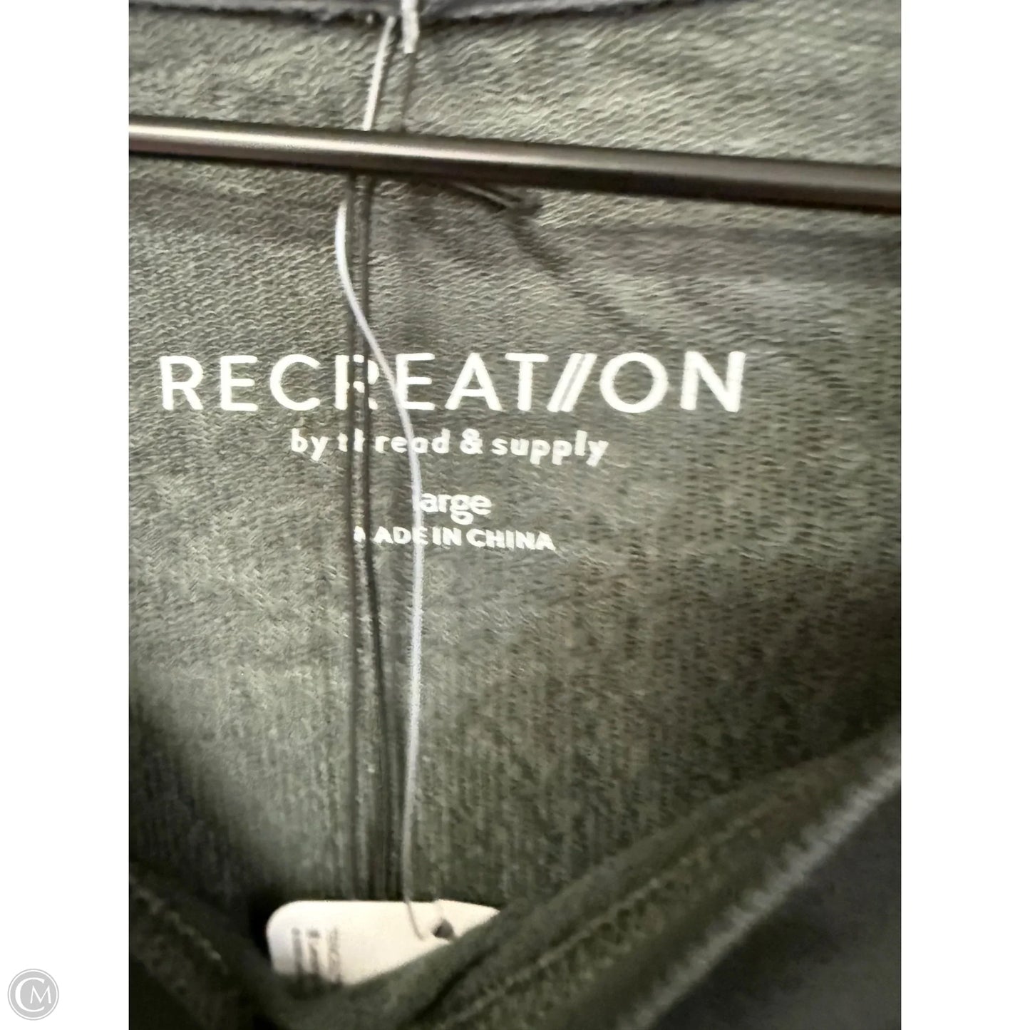 Athletic Top Long Sleeve Crewneck By Thread And Supply In Green, Size: L