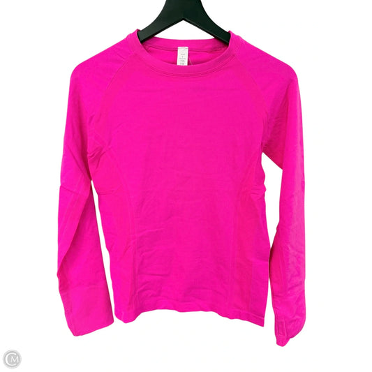 Athletic Top Long Sleeve Crewneck By Cme In Pink, Size: L