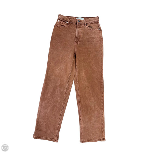 Jeans Straight By Everlane In Orange Denim, Size: 2