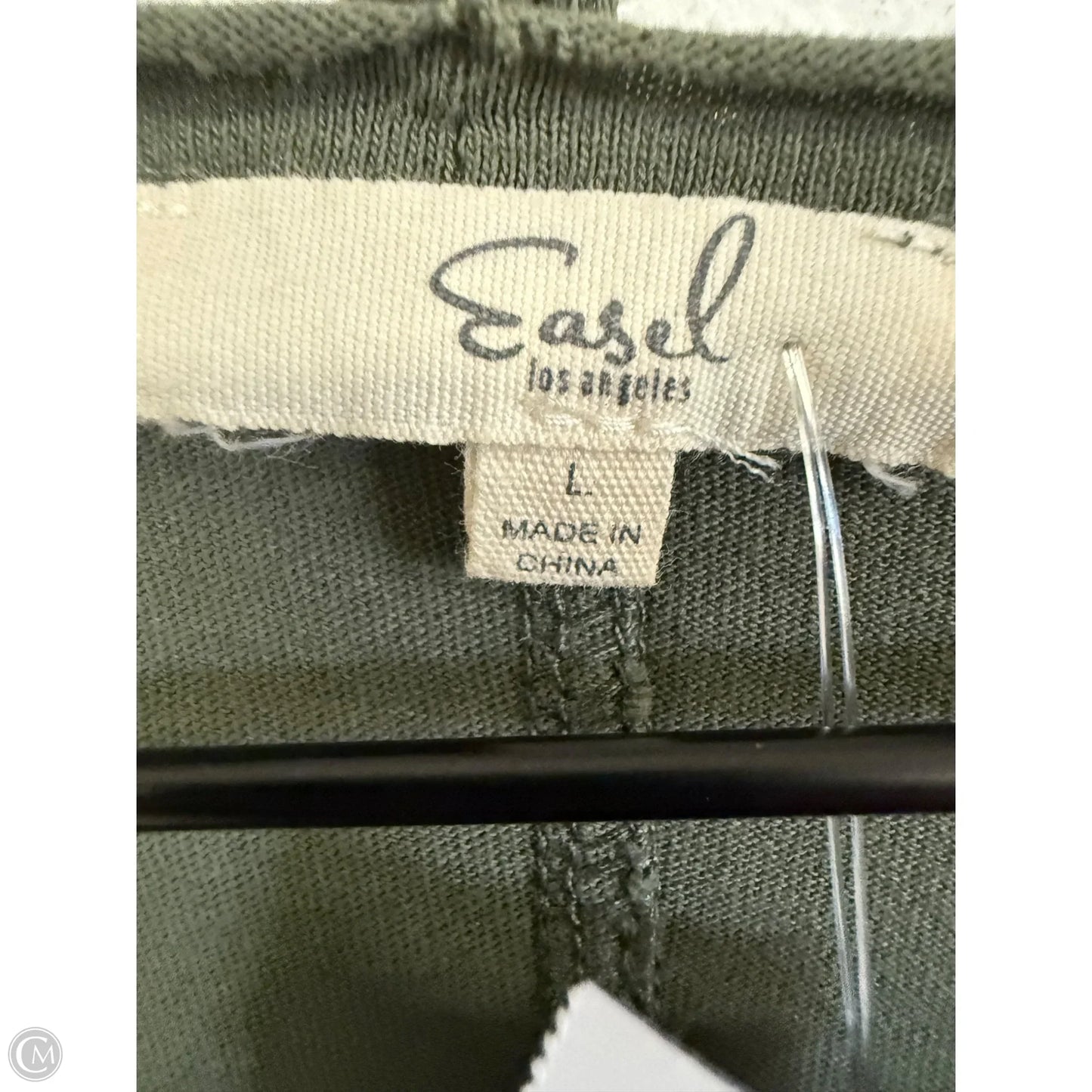 Top Short Sleeve By Easel In Green, Size: L