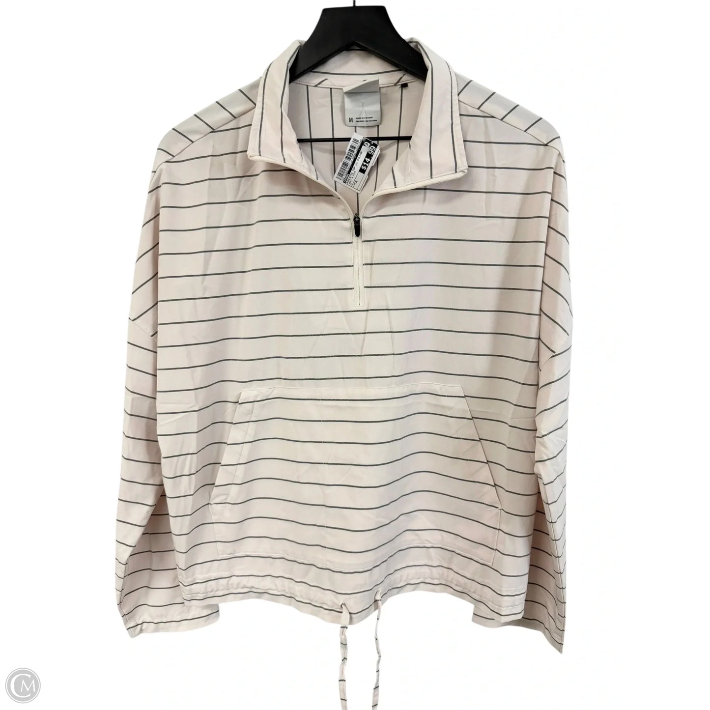 Athletic Top Long Sleeve Collar By Prana In Grey & Pink, Size: M