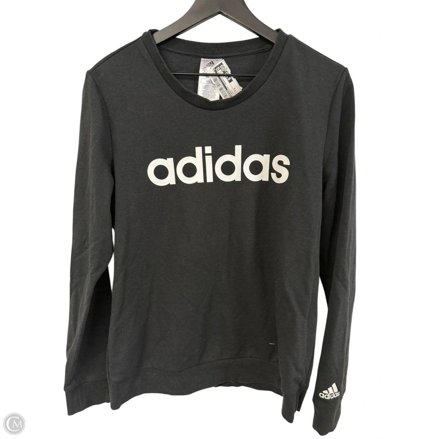 Sweatshirt Crewneck By Adidas In Black, Size: M