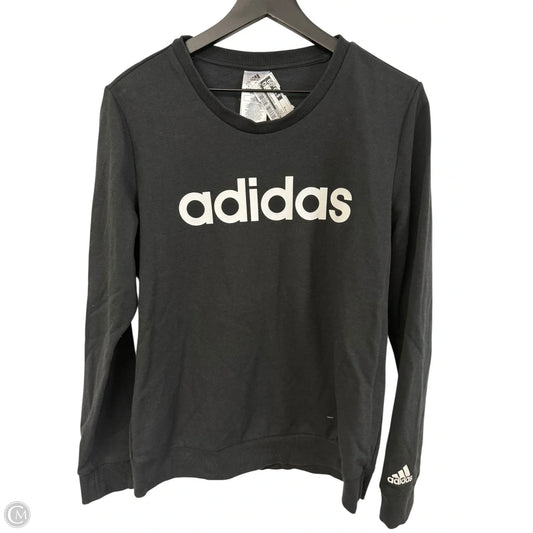 Sweatshirt Crewneck By Adidas In Black, Size: M