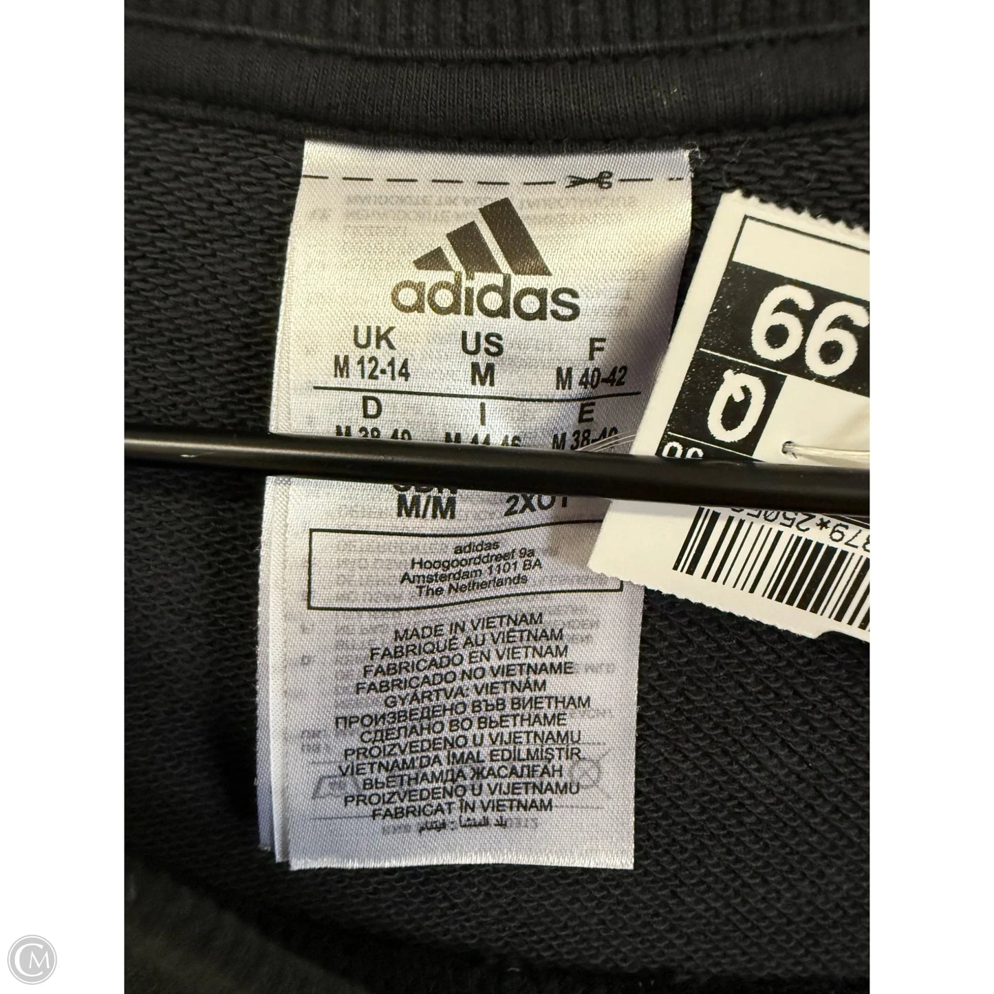Sweatshirt Crewneck By Adidas In Black, Size: M