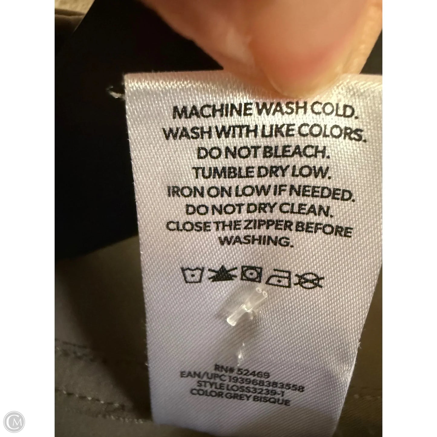 Athletic Top Long Sleeve Collar By Members Mark In Taupe, Size: M