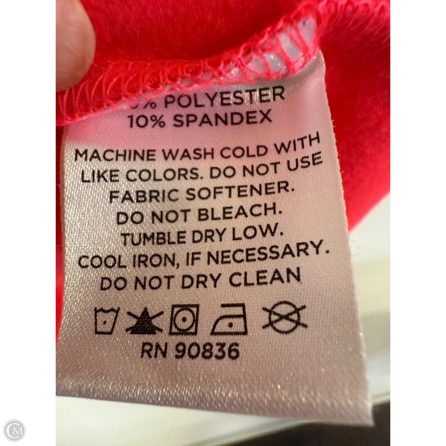 Athletic Top Long Sleeve Collar By Cme In Coral, Size: Xl