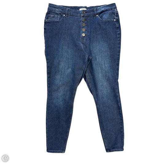 Jeans Skinny By Maurices In Blue Denim, Size: L