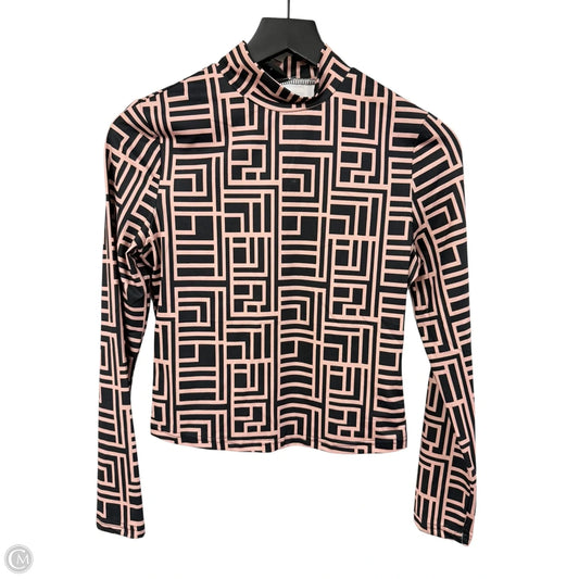 Top Long Sleeve Basic By Shein In Black & Brown, Size: M