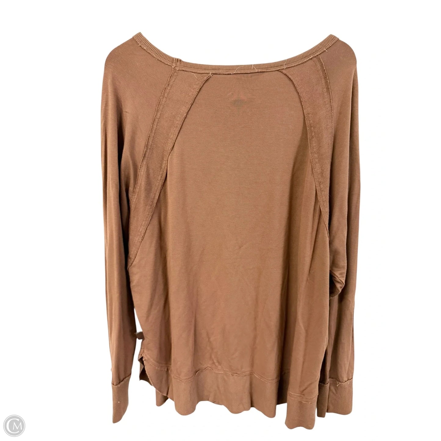 Athletic Top Long Sleeve Crewneck By Joy Lab In Brown, Size: Xl