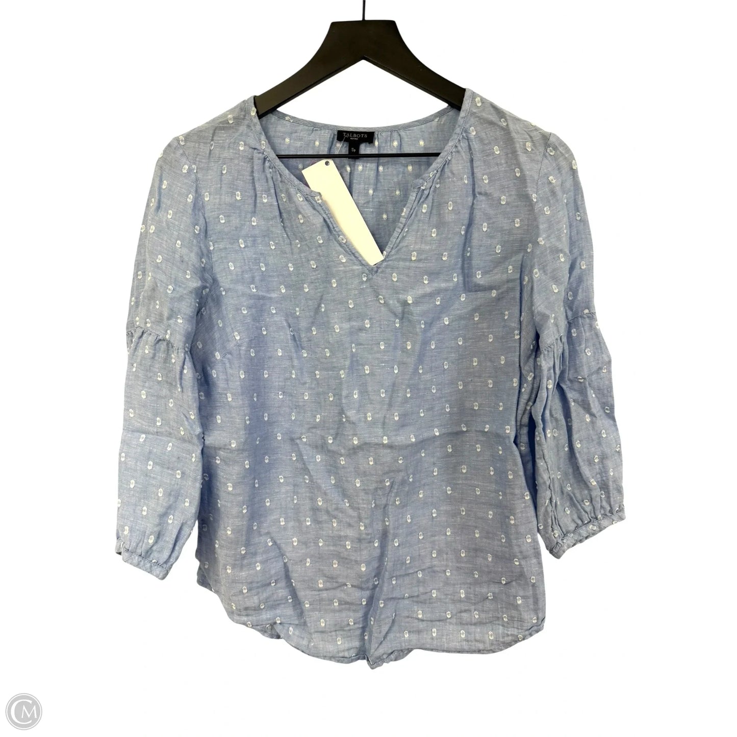 Top 3/4 Sleeve By Talbots In Blue, Size: Sp