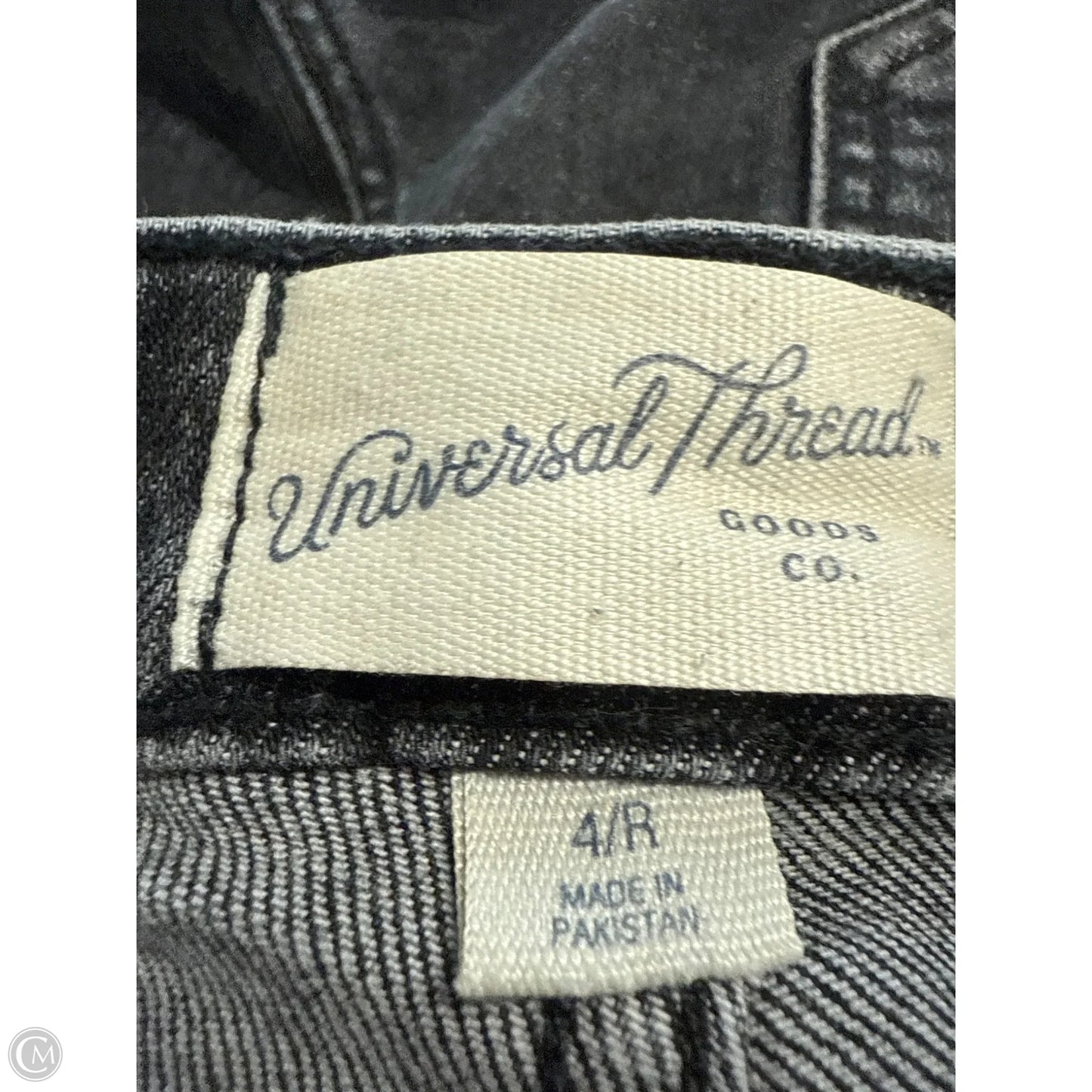 Jeans Straight By Universal Thread In Black Denim, Size: 4