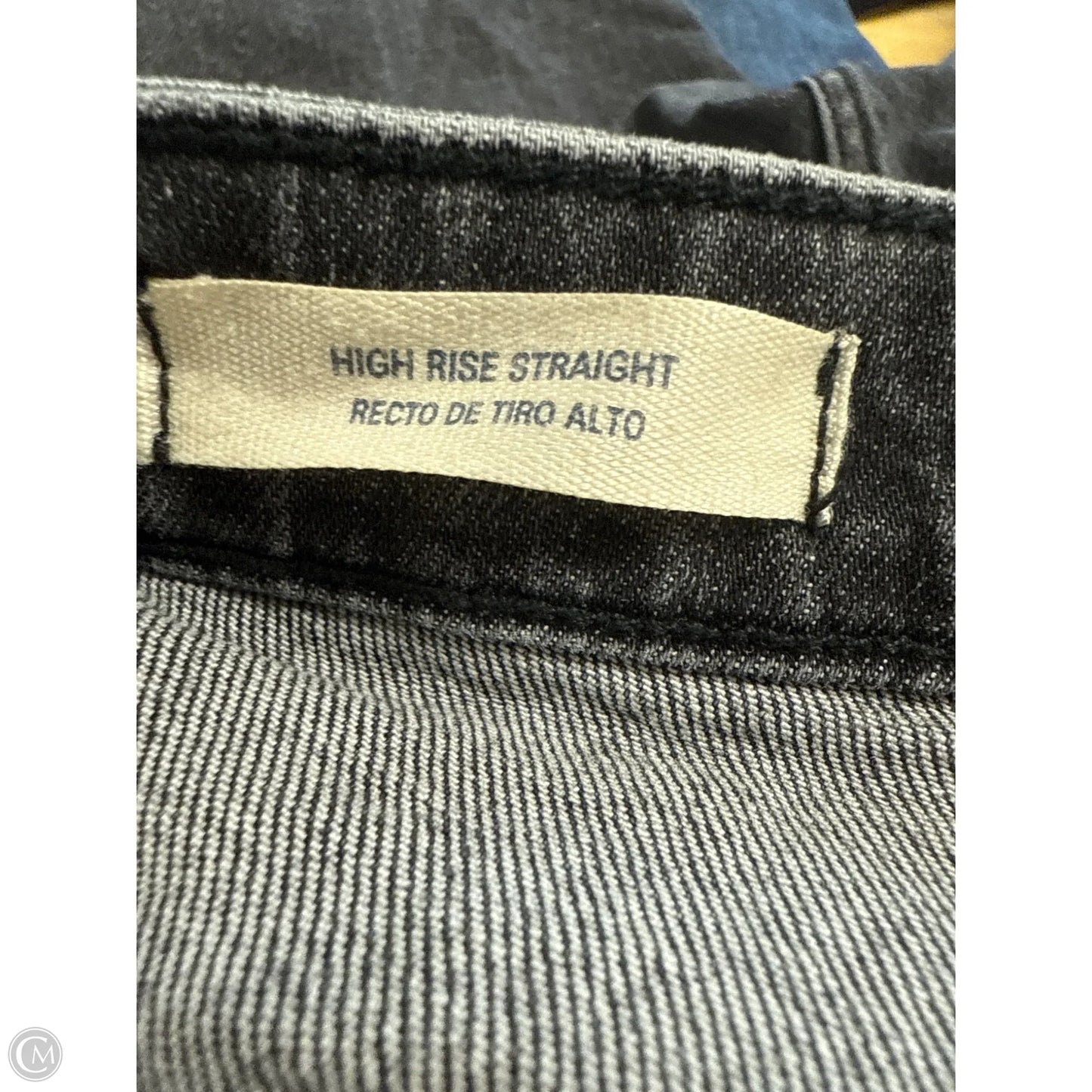 Jeans Straight By Universal Thread In Black Denim, Size: 4