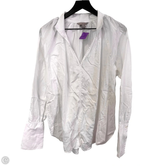 Top Long Sleeve By H&m In White, Size: L