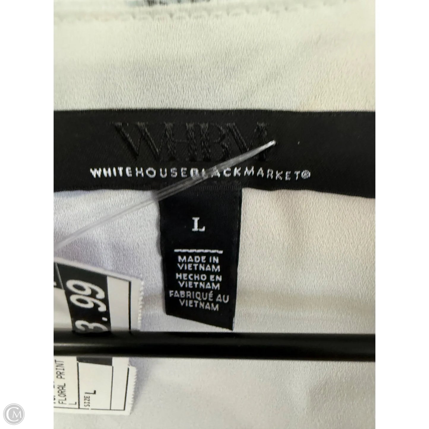 Top Long Sleeve By White House Black Market In Floral Print, Size: L