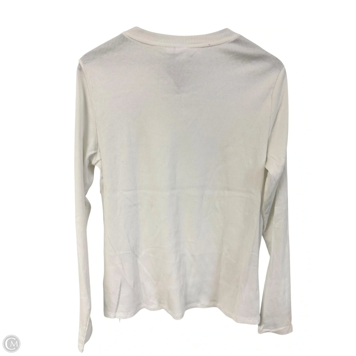 Top Long Sleeve Basic By Gap In White, Size: Xl