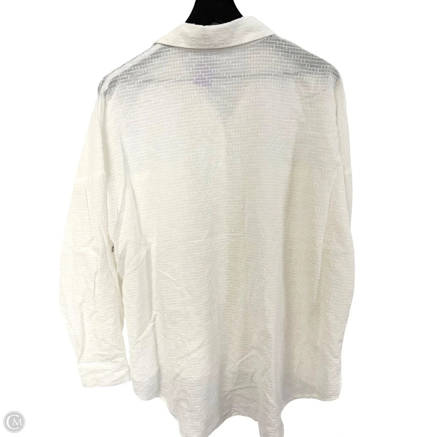 Blouse Long Sleeve By Molly Bracken In White, Size: L