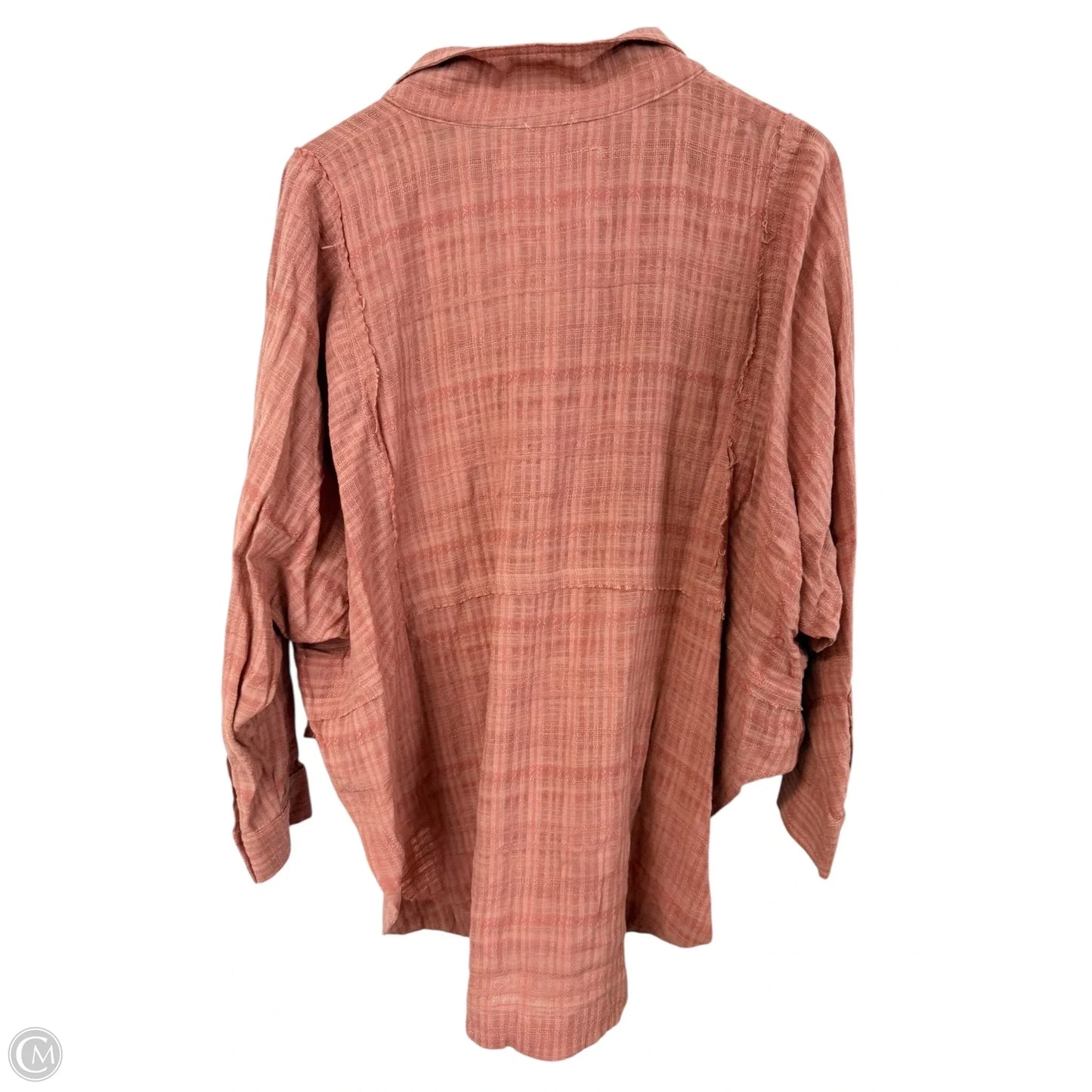 Blouse Long Sleeve By Peach Love Cream California In Orange, Size: L