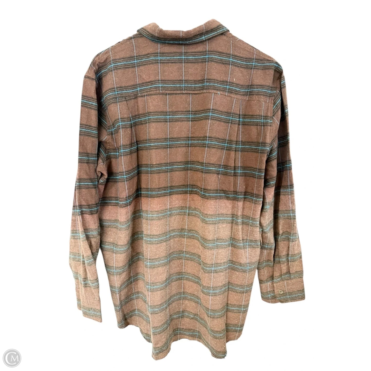 Blouse Long Sleeve By La Miel In Blue & Brown, Size: L