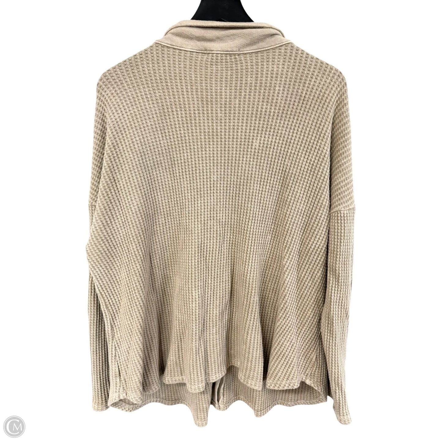 Blouse Long Sleeve By Cmc In Tan, Size: L