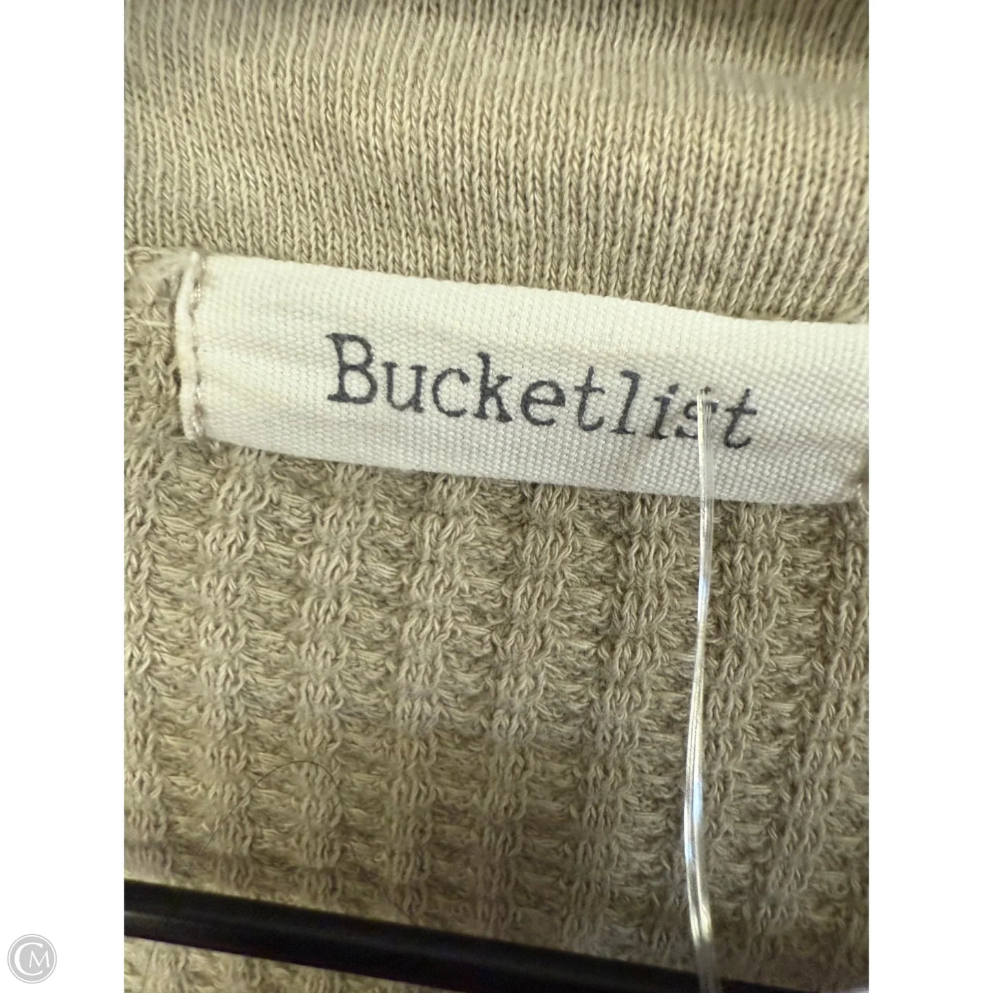 Blouse Long Sleeve By Cmc In Tan, Size: L