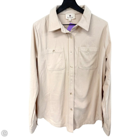 Blouse Long Sleeve By Clothes Mentor In Cream, Size: Xl