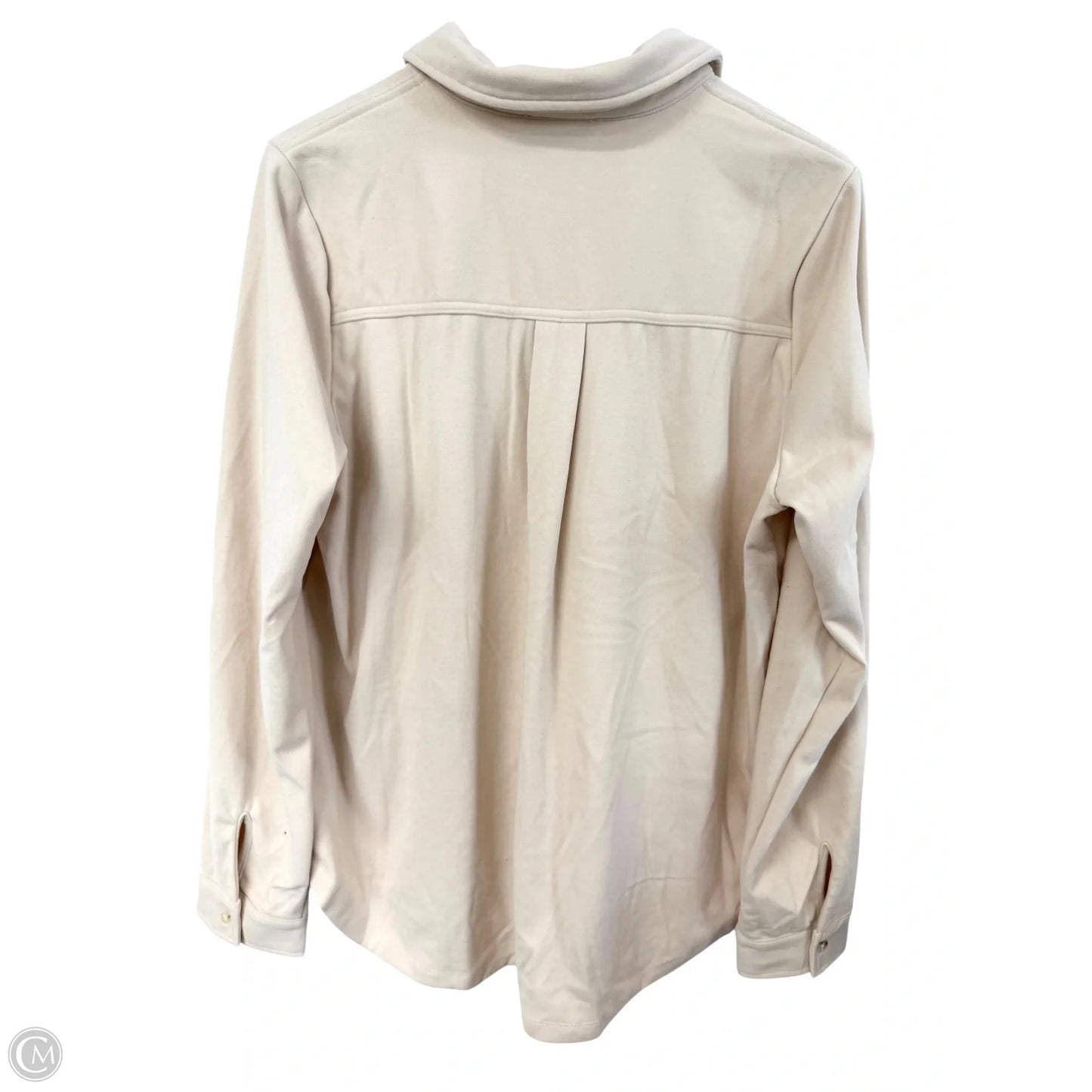 Blouse Long Sleeve By Clothes Mentor In Cream, Size: Xl