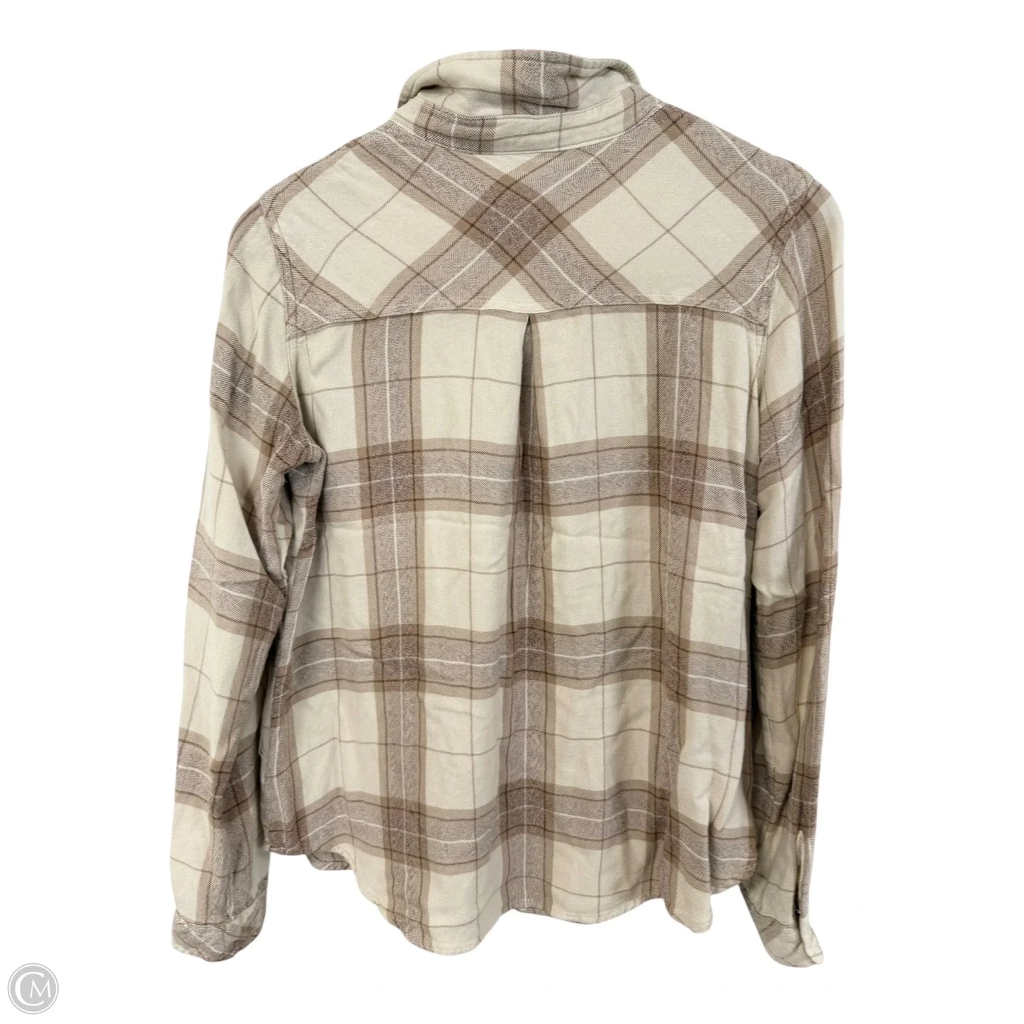 Blouse Long Sleeve By Thread And Supply In Brown & Cream, Size: M