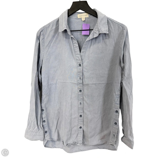 Blouse Long Sleeve By Cloth & Stone In Blue, Size: S
