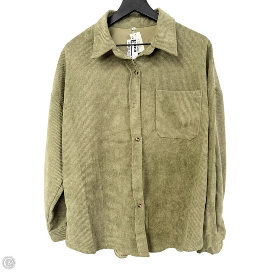 Blouse Long Sleeve By Cmf In Green, Size: L