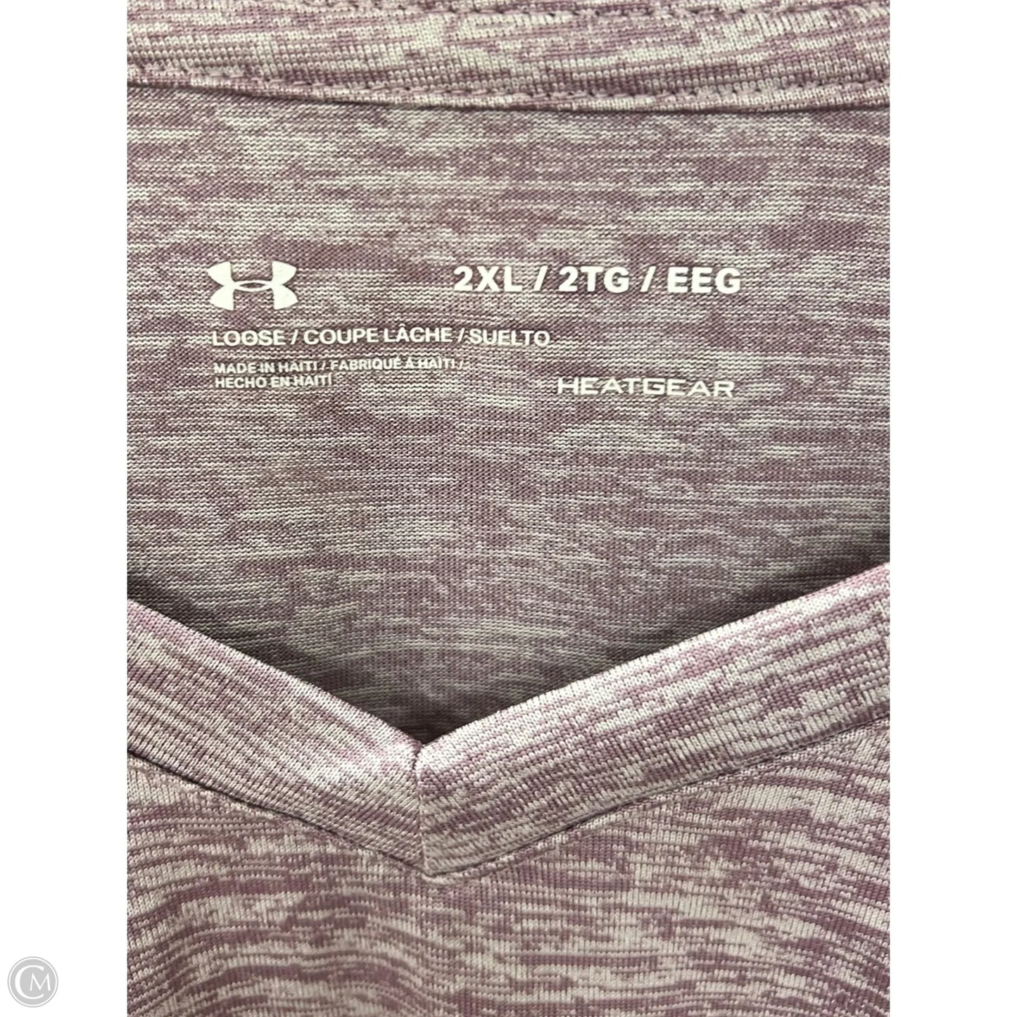 Athletic Top Short Sleeve By Under Armour In Purple, Size: 2x
