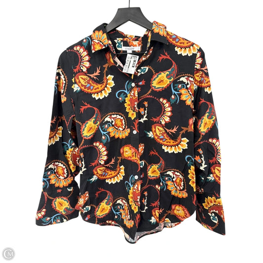 Blouse Long Sleeve By Chicos In Floral Print, Size: S