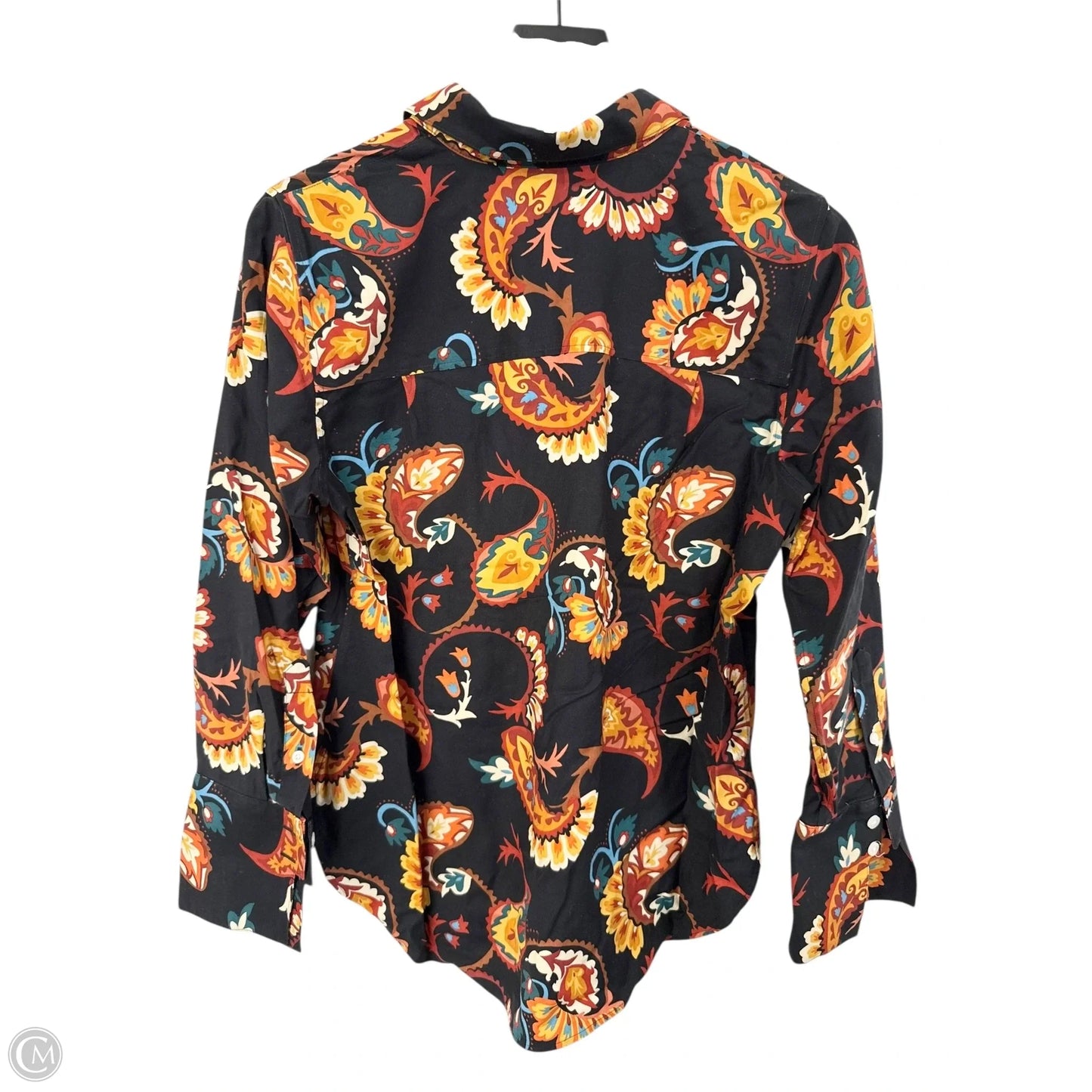 Blouse Long Sleeve By Chicos In Floral Print, Size: S
