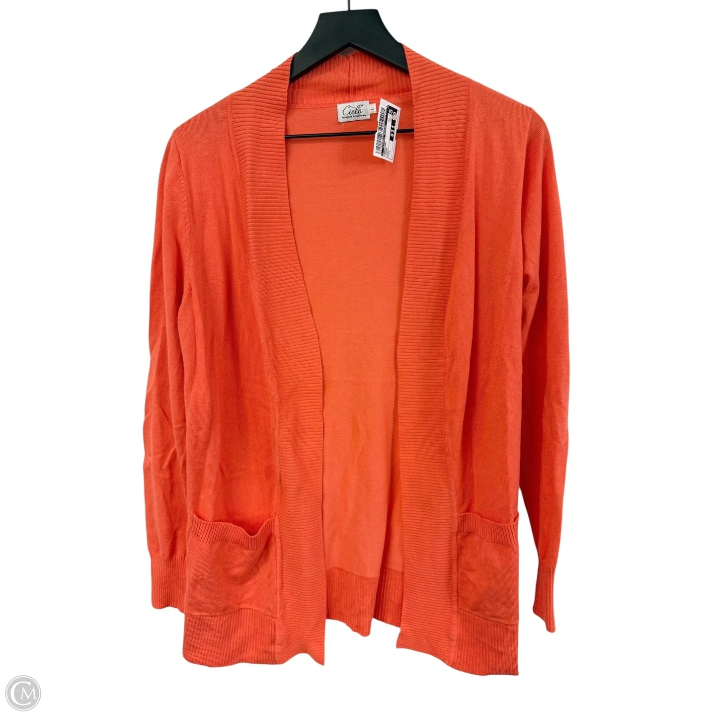 Cardigan By Clothes Mentor In Orange, Size: L