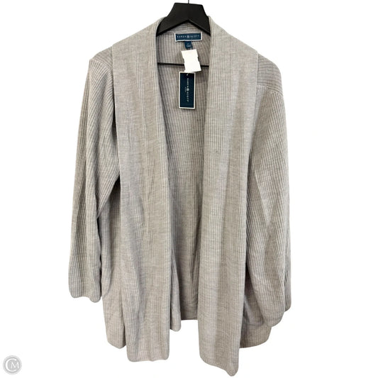 Cardigan By Karen Scott In Grey, Size: 2x