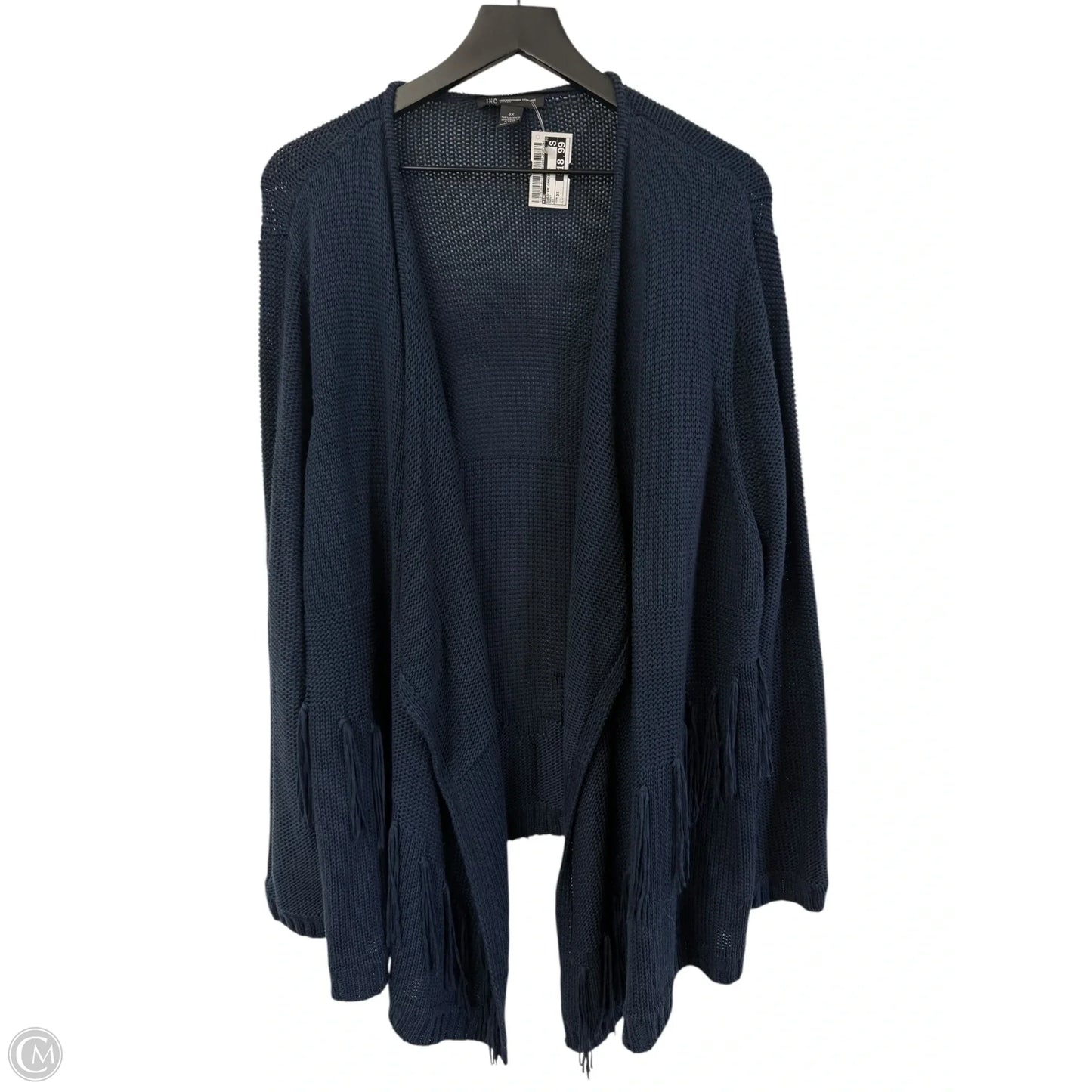 Sweater Cardigan By Inc In Navy, Size: 3x