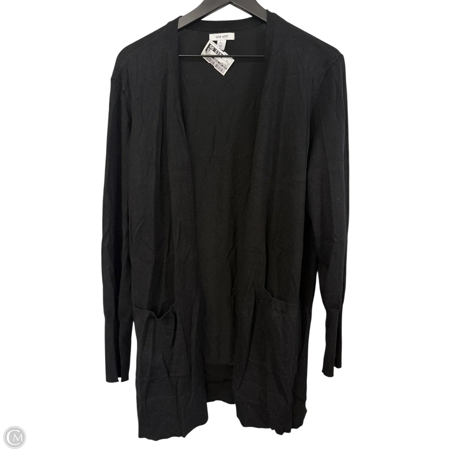 Cardigan By Nine West Apparel In Black, Size: Xl