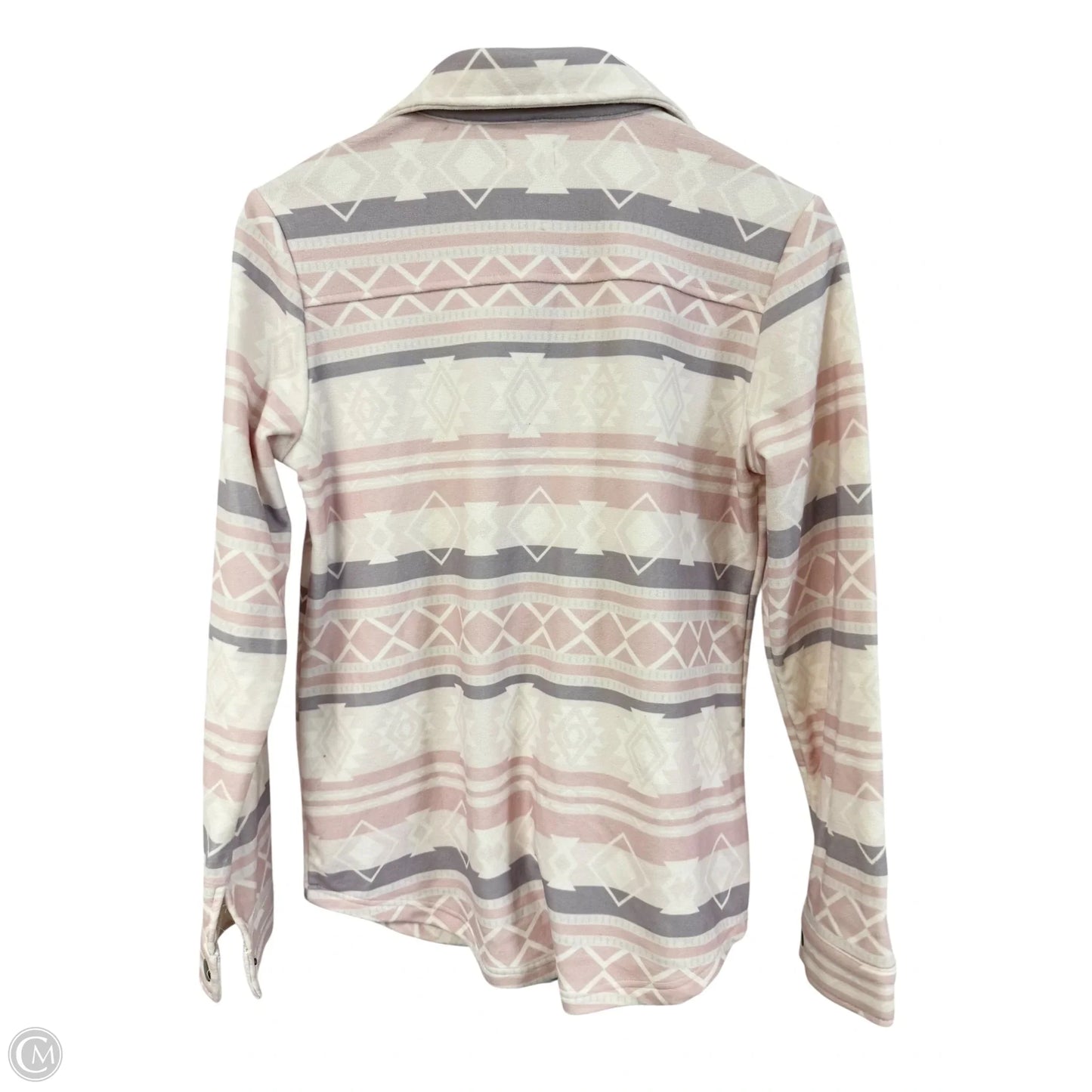 Jacket Shirt By Clothes Mentor In Pink & Purple, Size: S