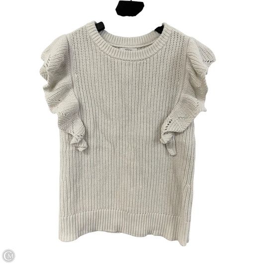Sweater Short Sleeve By Maurices In Cream, Size: S