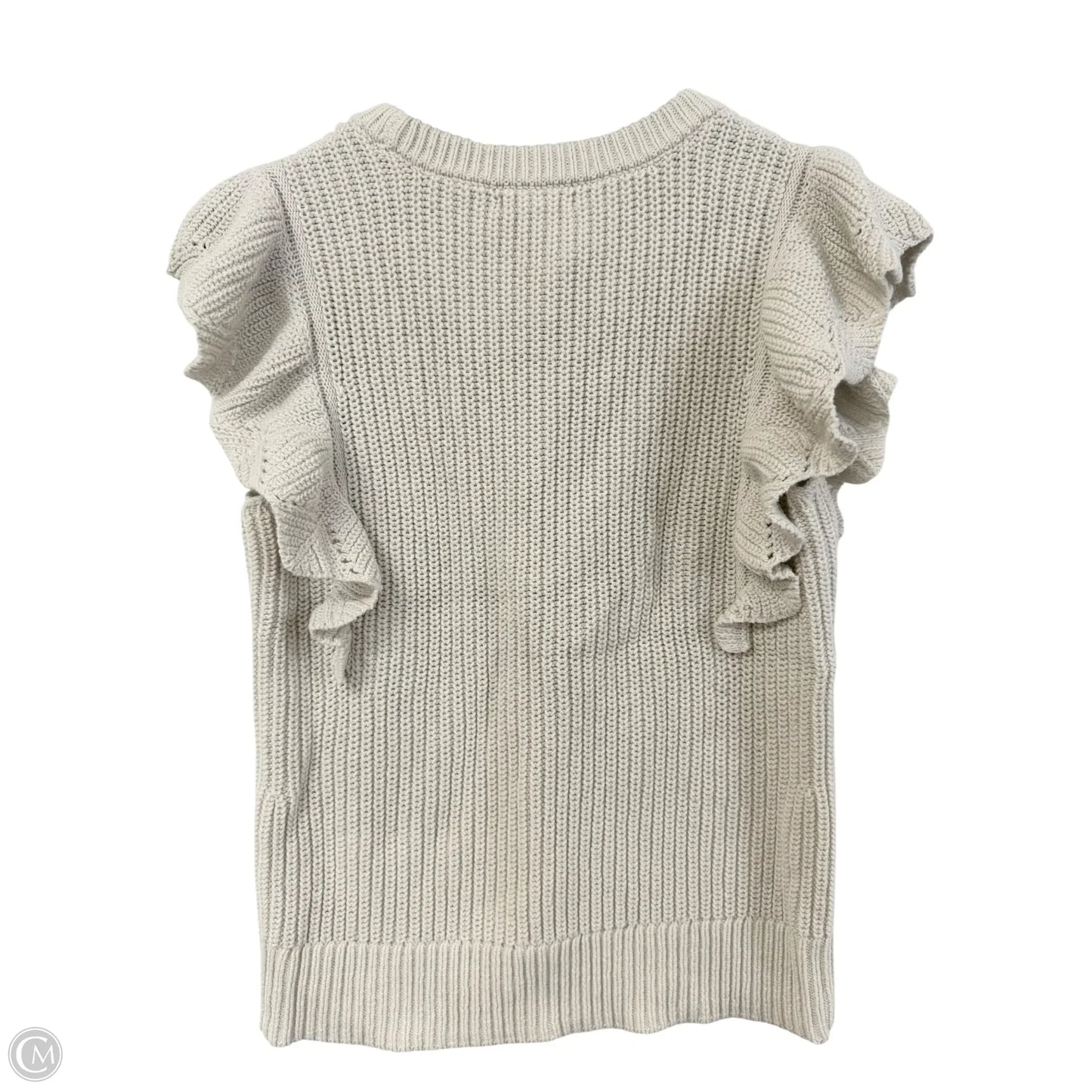 Sweater Short Sleeve By Maurices In Cream, Size: S