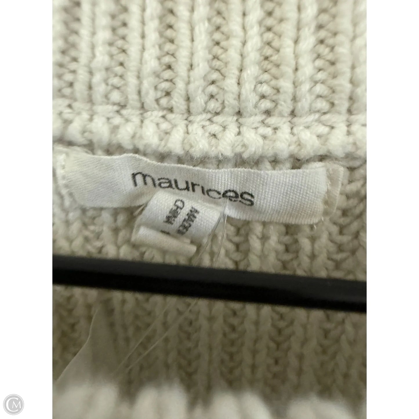 Sweater Short Sleeve By Maurices In Cream, Size: S