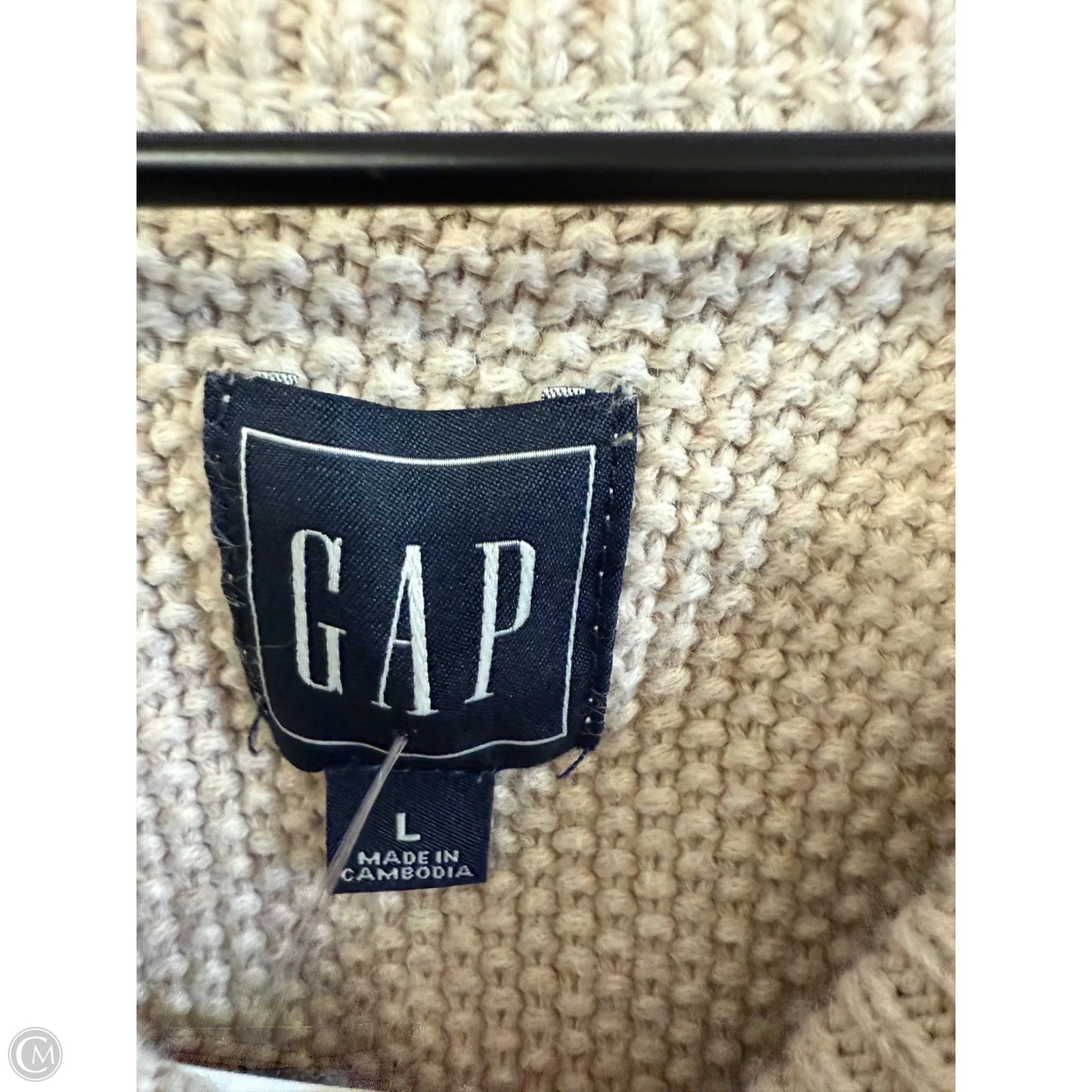 Sweater By Gap In Cream, Size: L