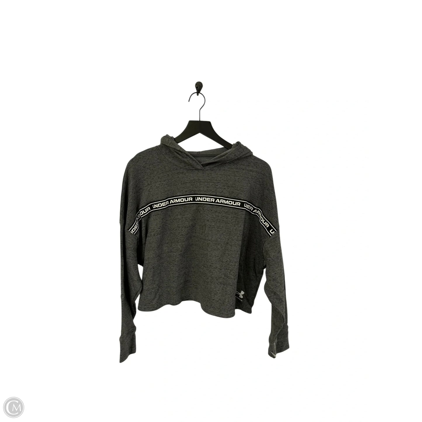 Sweatshirt Hoodie By Under Armour In Grey, Size: M