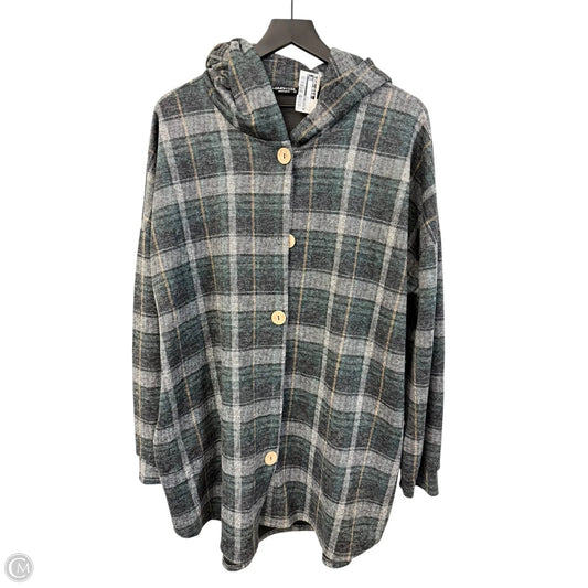 Jacket Shirt By Heimish Usa In Plaid Pattern, Size: L