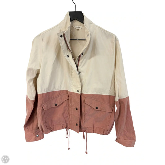 Jacket Other By Blu Pepper In Pink & White, Size: S