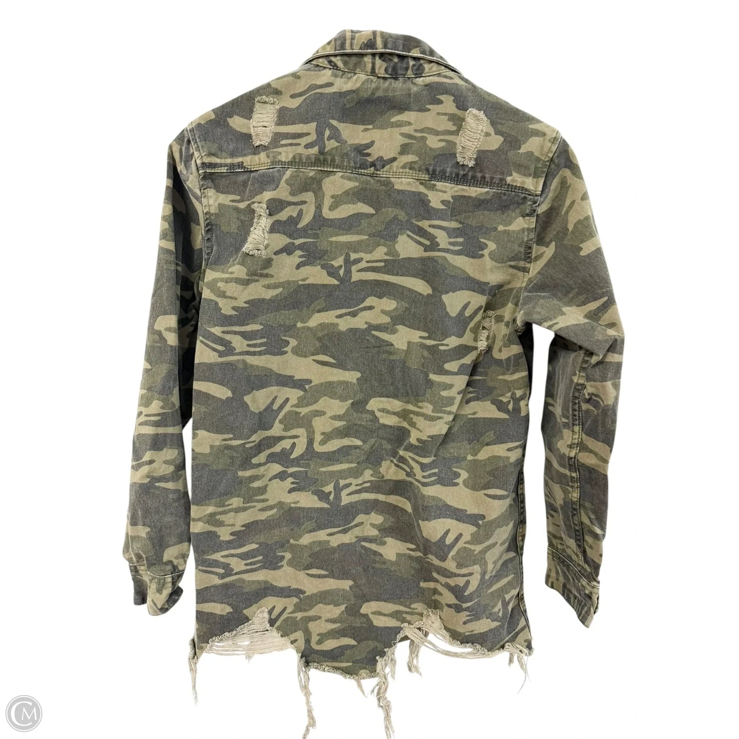 Jacket Denim By Clothes Mentor In Camouflage Print, Size: S